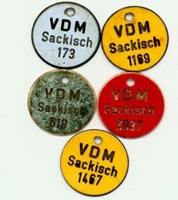 Żetony stosowane na lini produkcyjnej VDM Sackisch 